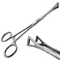 Triangular Tip Pennington forceps, Body Piercing Dual clamps,Surgical Skin Grabbing Forceps