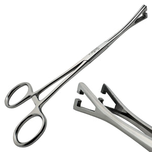 Serrated Triangular Tip Pennington forceps, Body Piercing Duval clamps, 6"