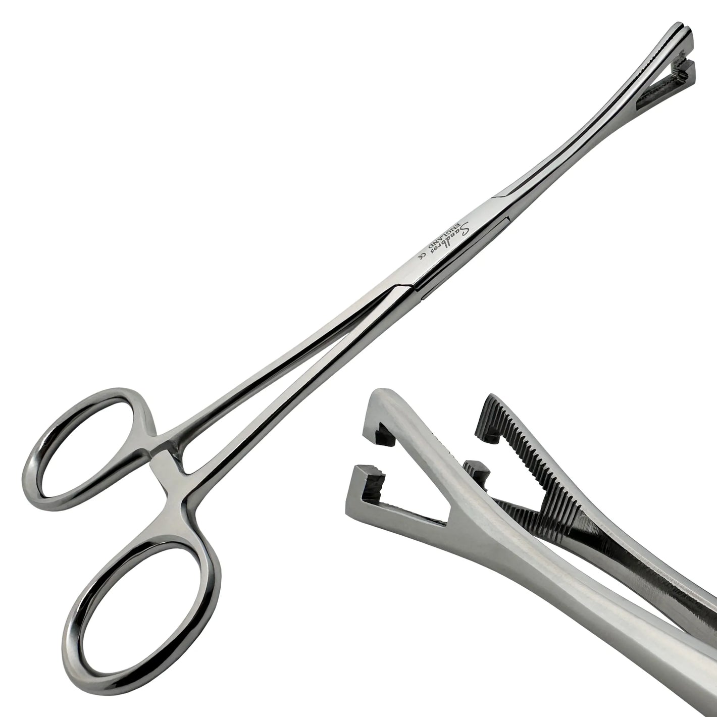 Triangular Tip Pennington forceps, Body Piercing Dual clamps,Surgical Skin Grabbing Forceps