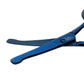 Sandbros Dog Grooming Scissors Curved Face & Paw Ball Tip Safety Shears Probe Curved 4.5 Inch Blue Coated