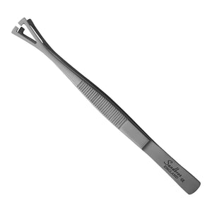 Serrated Tip Tweezers, 15cm- Medical, Body Piercing and Multipurpose use