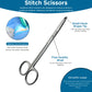 Suture Stitch Scissors 4.5" with Crescent Delicate Hook- Perfect for Suture Removal