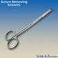 Suture Stitch Scissors 4.5" with Crescent Delicate Hook- Perfect for Suture Removal