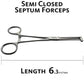 Professional Locking Septum Forceps with Angled Cut-Single Tube Ends Sandbros WHF