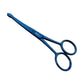 blue color blunt tip scissors for facial hair removal and pet grooming