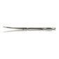 Curved blade scissors with a blunt tip for safe hair cutting