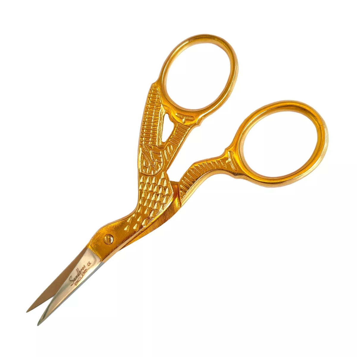 Gold Stork Embroidery Scissors Manicure Nail Art Craft & Sewing - Sandbros