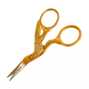 Gold Stork Embroidery Scissors Manicure Nail Art Craft & Sewing - Sandbros