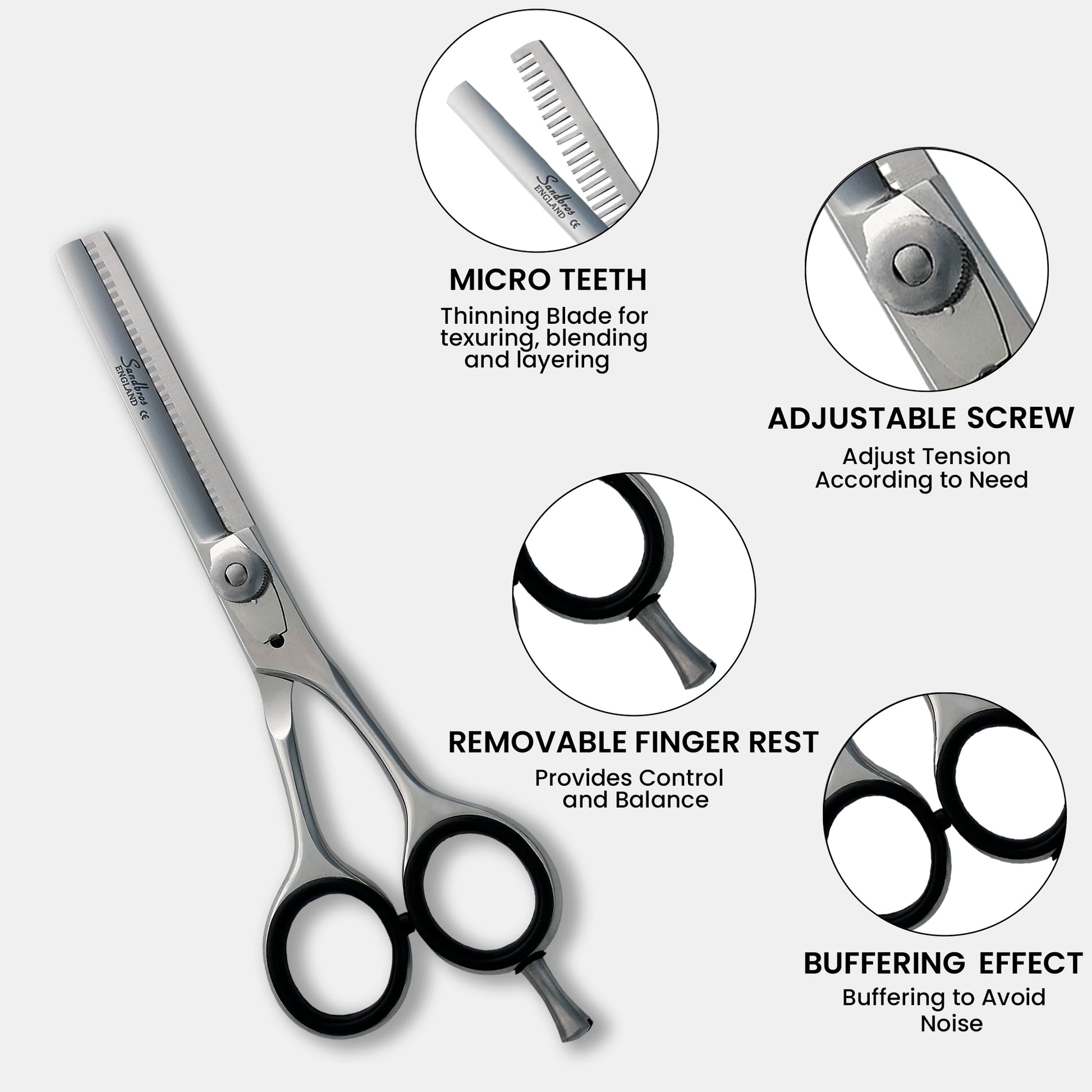 hair thinning shears features