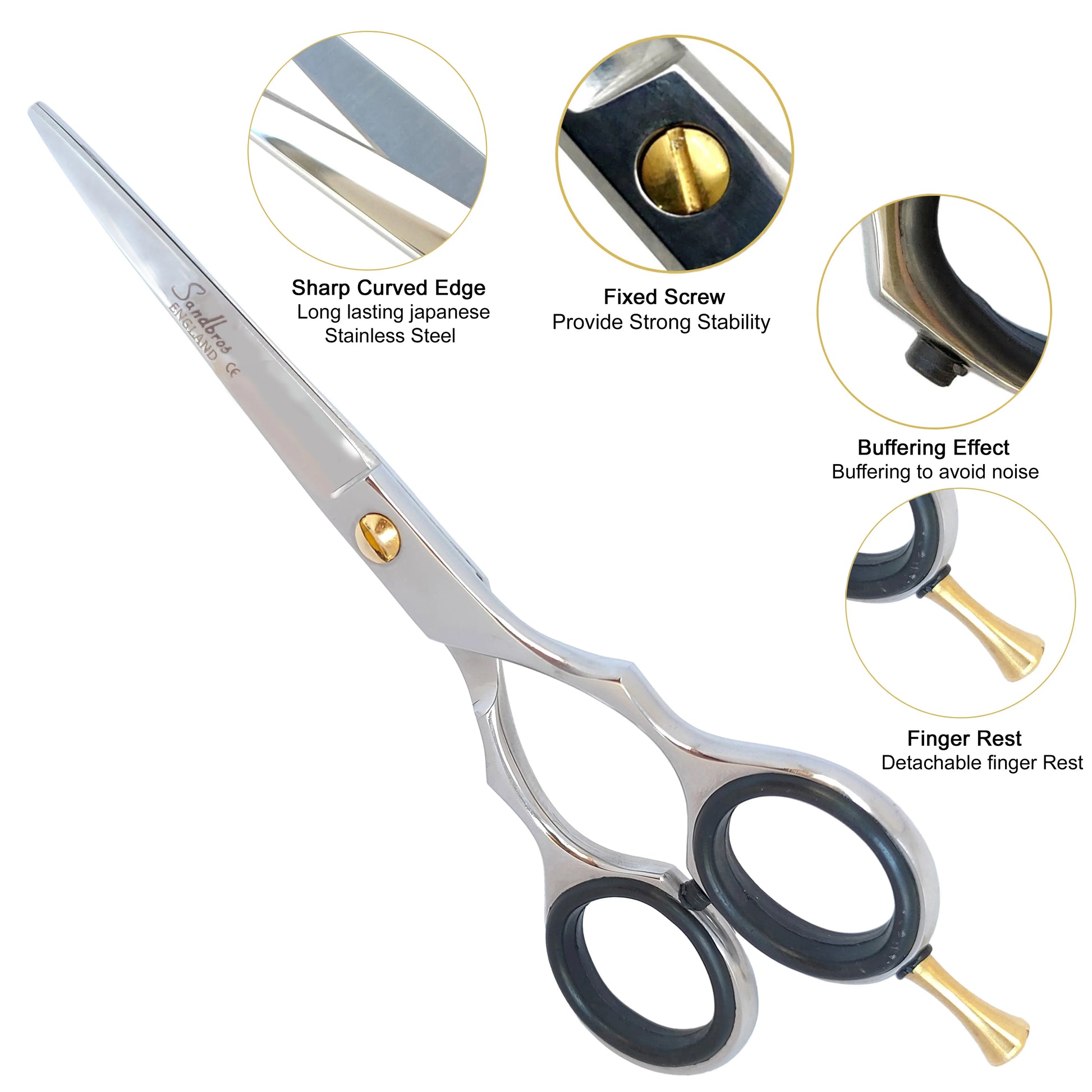 high carbon stainless steel barber scissors