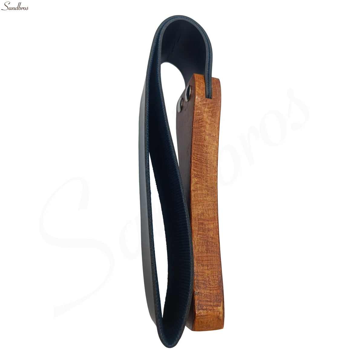 Horse Whip Crop PU Leather - Wooden Handle, 18.5 cm for Horse Riding - Sandbros