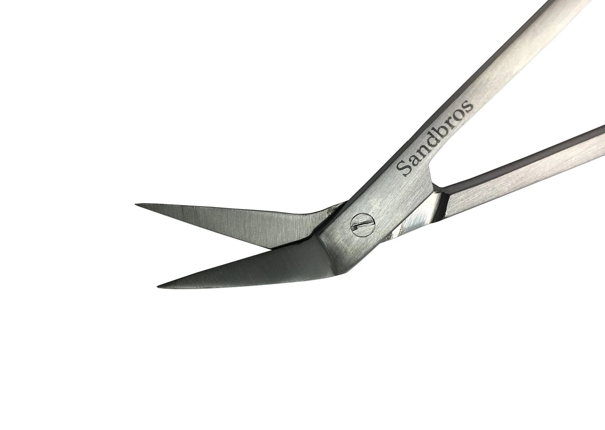 Long Handled Toe Nail Scissors with Angled Tip - Sandbros