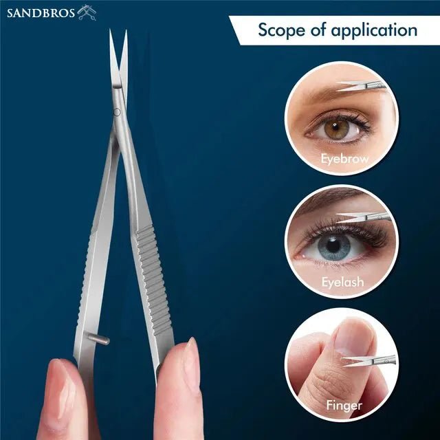 Micro scissors for Micro Cutting in Embroidery and Medical industry - Multipurpose use Cuticle & Eyebrow - Sandbros