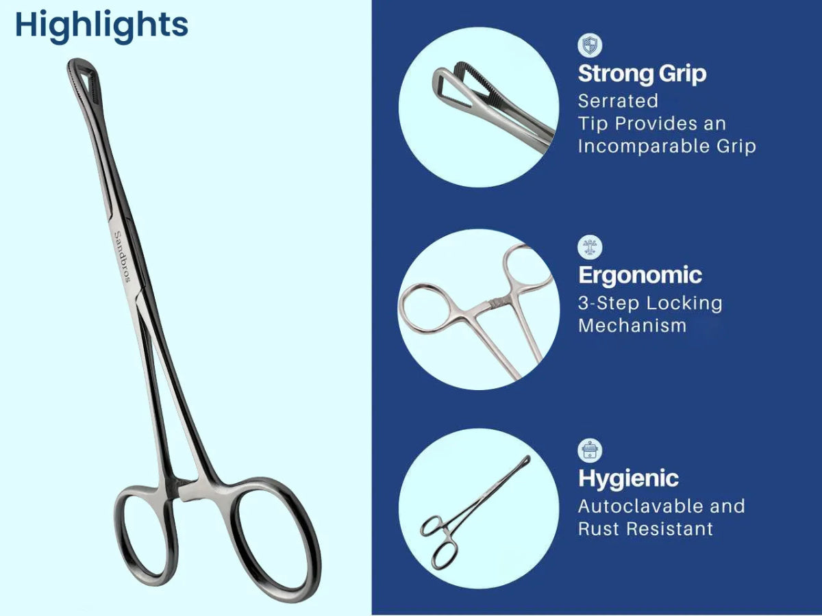 Mini Pennington Forceps Clamps for Body Piercing and medical use - Sandbros