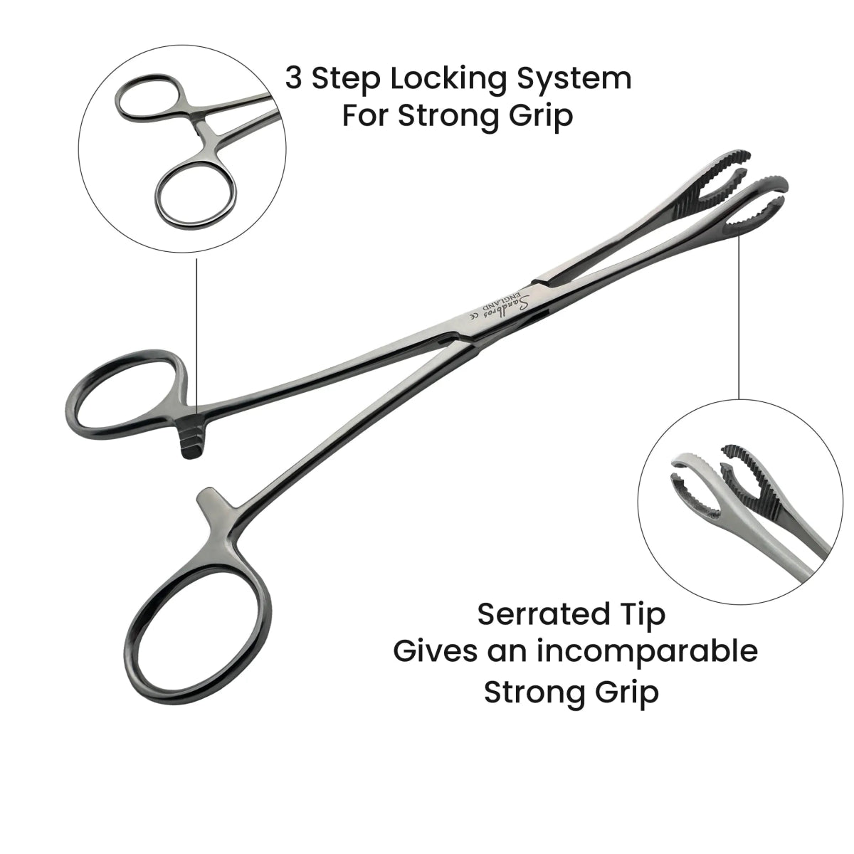 Mini Sponge Forceps for Body Piercing and Surgeries - Sandbros