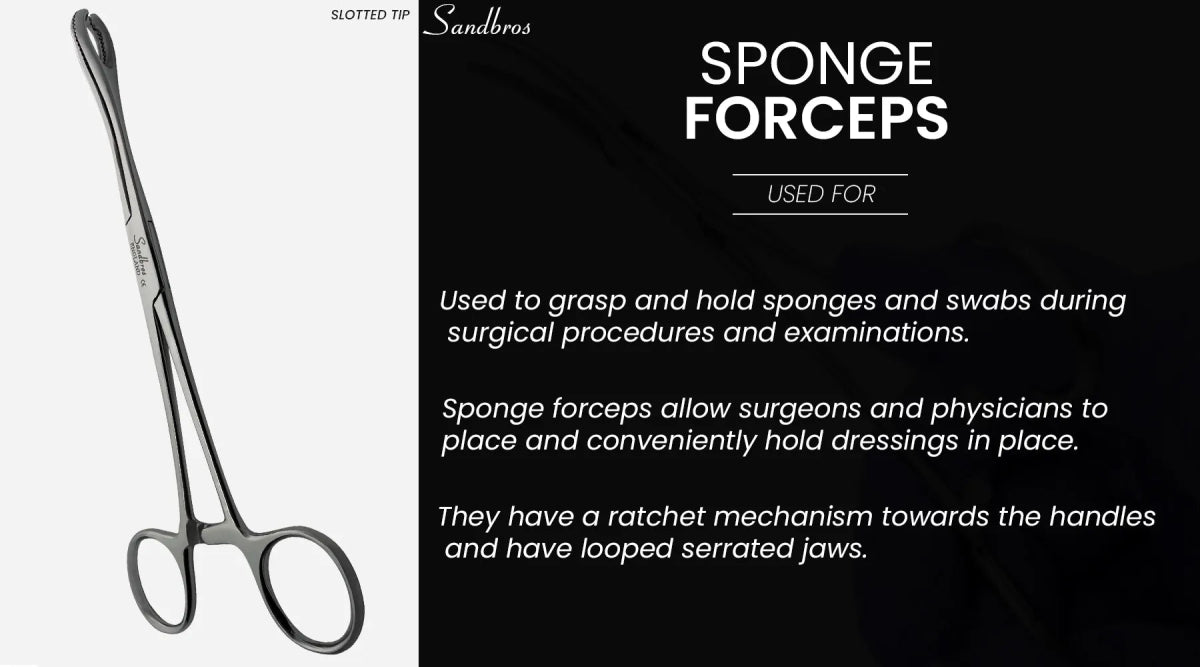 Mini Sponge Forceps for Body Piercing and Surgeries - Sandbros