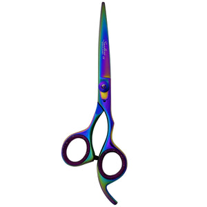 multicoloured (rainbow) hair cutting barber scissors