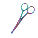 Multicolor Curved Dog Grooming Scissors for Face & Paw Ball Tip Safety Shears - Sandbros