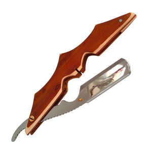 PURE WOODEN STRAIGHT SHAVING RAZOR